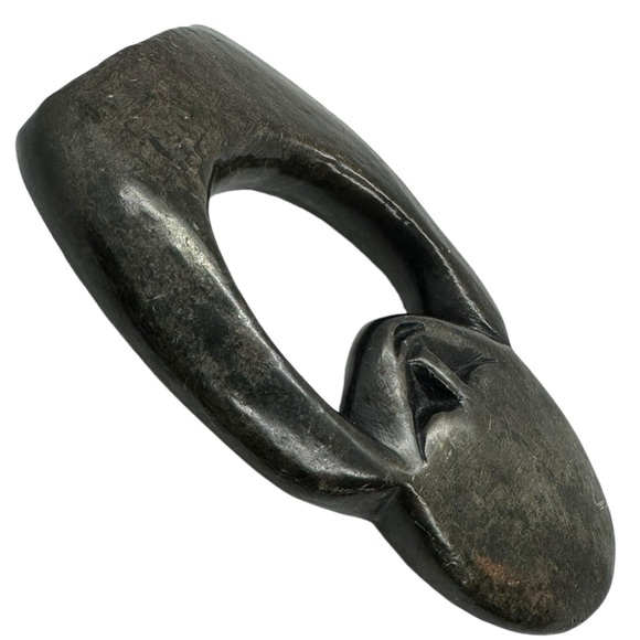 Vintage Shona Zimbabwe Hand Carved Stone Figural Man Abstract - Picture 2 of 10